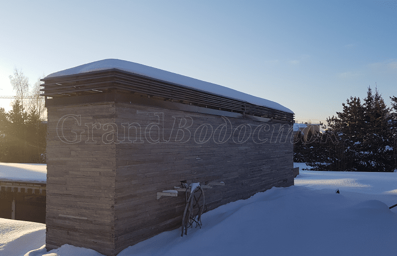 Дымник с каркасом, ламелями и сеткой