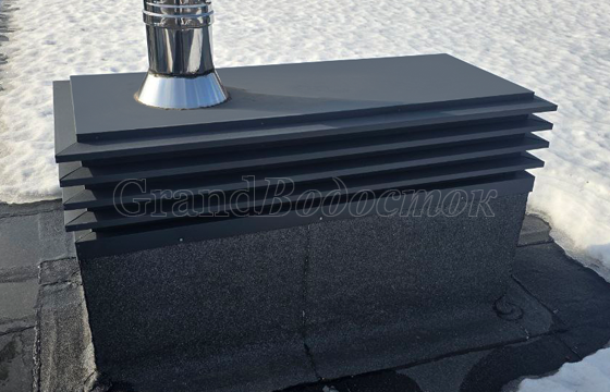 Колпак на дымоход с вырезом под трубу котла