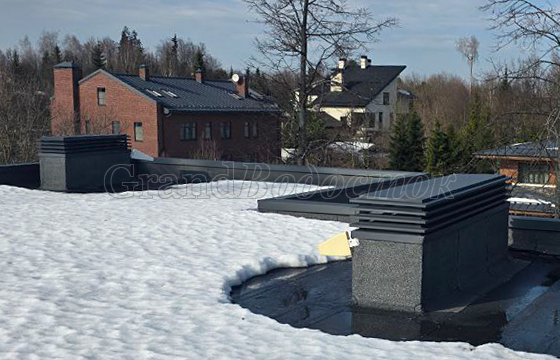 Колпаки на дымоходы на объекте