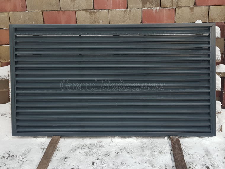 Решетка вентиляционная RAL 7024 300х1230 мм.