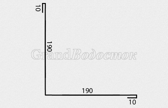 Размер планки примыкания верхней